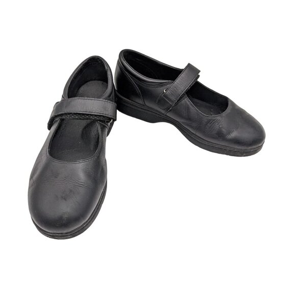 Propet Women 8.5 MSapphire Mary Jane Shoes Black Leather Slip On Shock Absorber - Picture 2 of 10